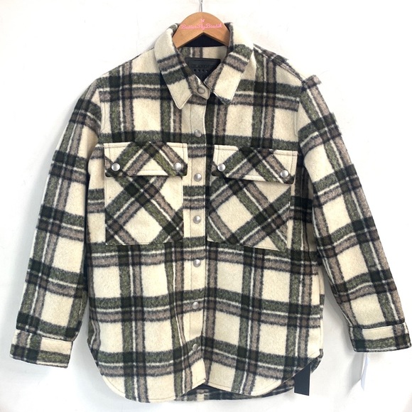 (A8) BLANK NYC Flannel Shacket in Outsider, Size Small, NWT - Picture 5 of 12